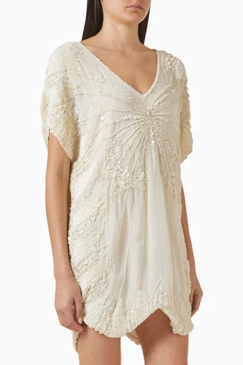 فستان كليو مزين بتطريزات جورجيت