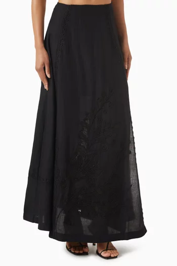 تنورة ماريلين مزيج كتان