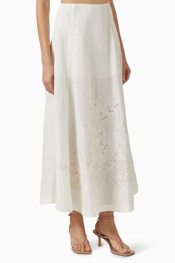 تنورة ماريلين مزيج كتان