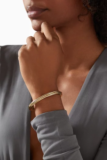 Atik Cuff Bracelet in Gold-plated Metal