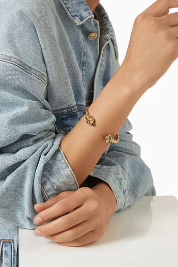 Amarante Cuff Bracelet in Gold-plated Metal