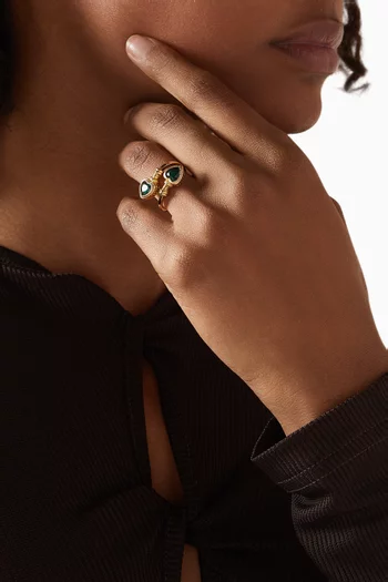 Duality Amore Ring in Gold-plated Metal
