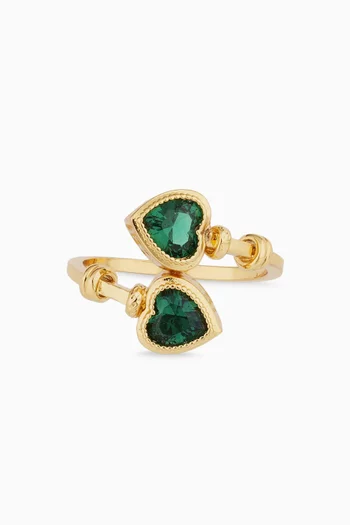 Duality Amore Ring in Gold-plated Metal