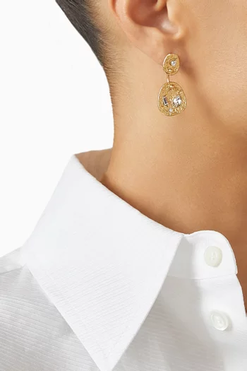 Eclipse Drop Earrings in Gold-plated Metal