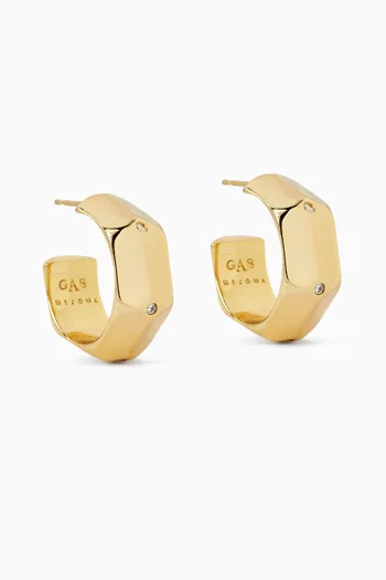 Mila Hoop Earrings in Gold-plated Metal