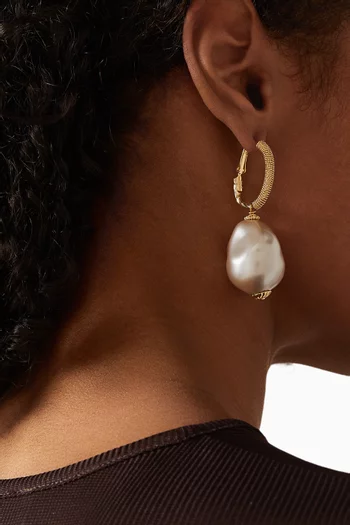 أقراط ميوا لاير معدن مطلي بلون ذهبي