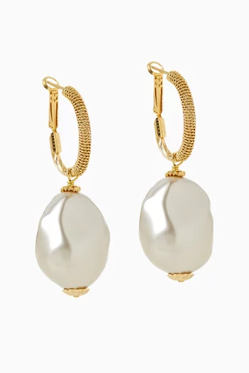 أقراط ميوا لاير معدن مطلي بلون ذهبي