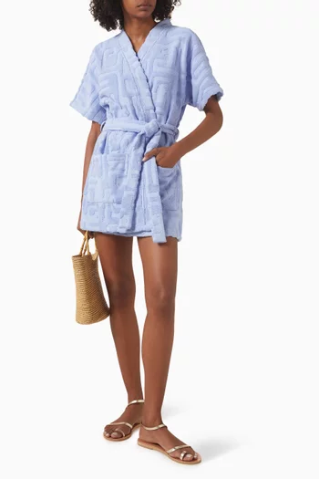 روب قصير قطن عضوي فائق الامتصاص