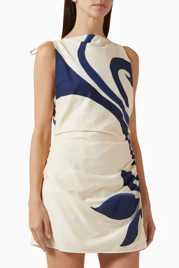 Ava Reed Mini Dress in Cotton-silk