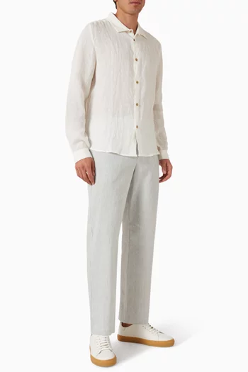 Elasticated Pants in Linen