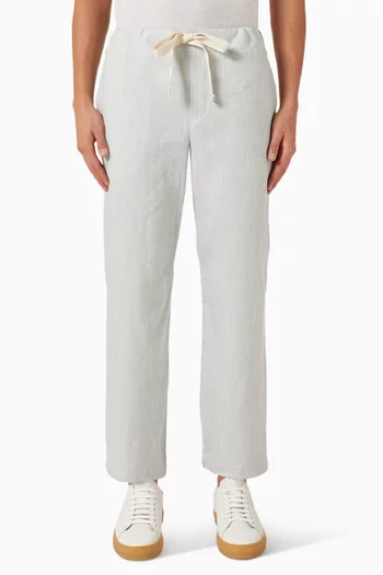 Elasticated Pants in Linen