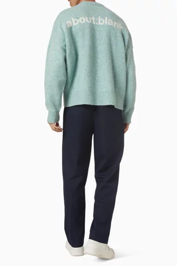 Knitted Crewneck Sweater in Mohair