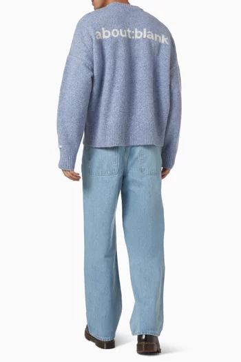 Knitted Crewneck Sweater in Mohair