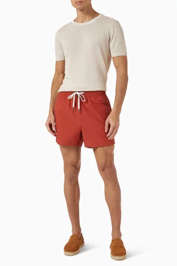 Crewneck T-shirt in Linen-knit