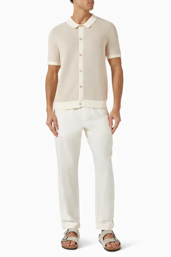 Button-up Sweater in Cotton-linen