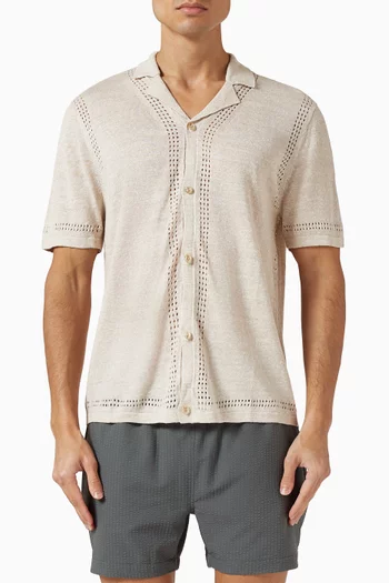 Camp Shirt in Linen-knit
