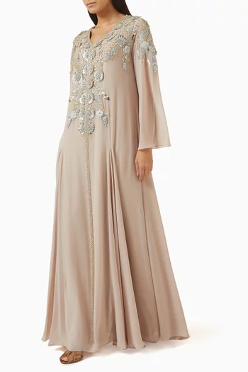 Alina Embellished Kaftan in Crepe