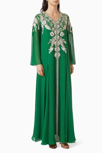 Alina Embellished Kaftan in Crepe