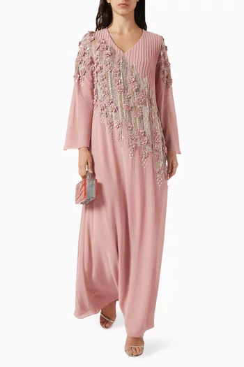 Embellished Kaftan in Crepe