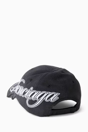 Cursive Cap in Cotton-drill