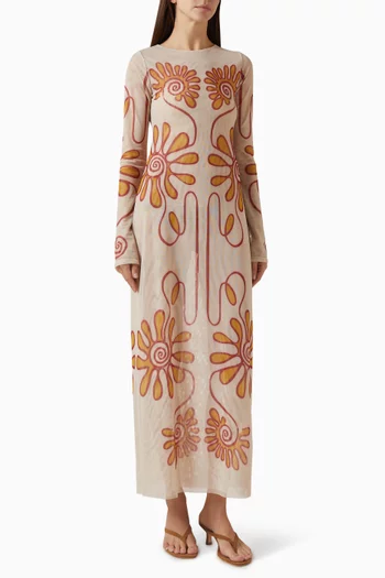 Tania Sheer Printed Dress