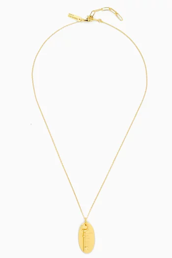 Hotel Pendant Necklace in 14kt Gold-plated Silver