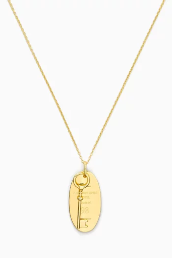 Hotel Pendant Necklace in 14kt Gold-plated Silver