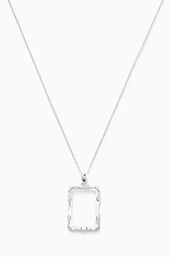قلادة بتصميم إطار صورة فضة إسترلينية