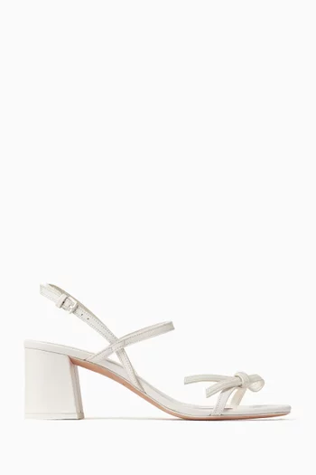 صندل بعروة وكعب عريض جلد