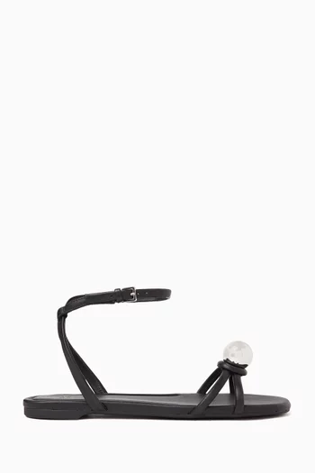 صندل هارموني بكعب مسطح جلد