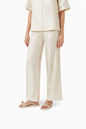 صندل هارموني بكعب مسطح جلد