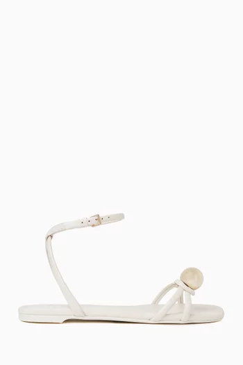 صندل هارموني بكعب مسطح جلد