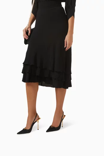 Slingback Pumps in Satin