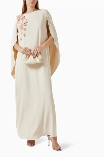 Embellished Kaftan in Crepe