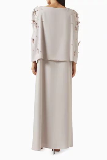 Embellished Kaftan in Crepe