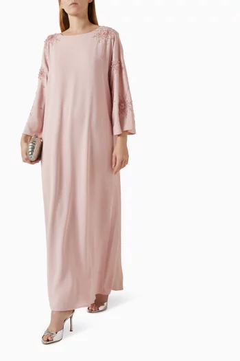 Embellished Kaftan in Crepe
