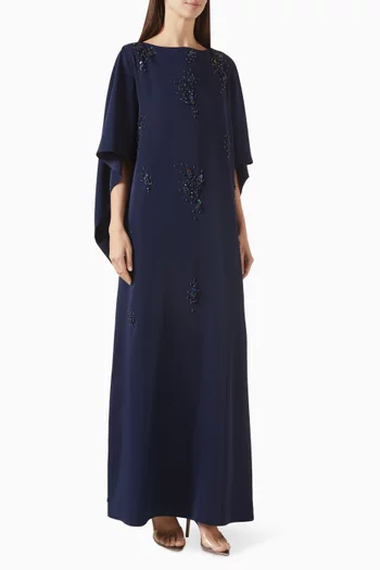 Embellished Kaftan in Crepe