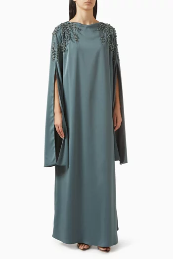 Embellished Kaftan in Crepe