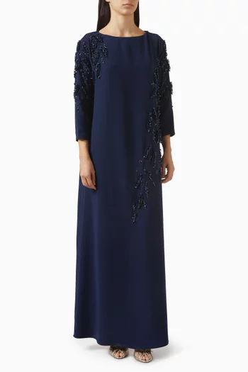 Embellished Kaftan in Crepe
