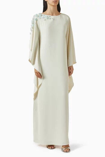 Embellished Kaftan in Crepe