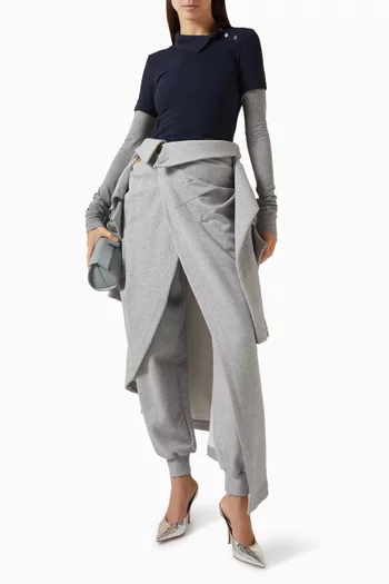 تي شيرت بولو متعدد الطبقات قطن