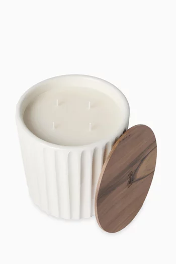 Large Candle & Walnut Wood Lid