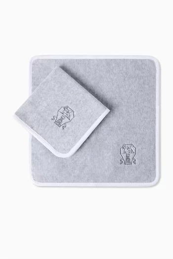 طقم مناشف يد قماش تيري، قطعتان