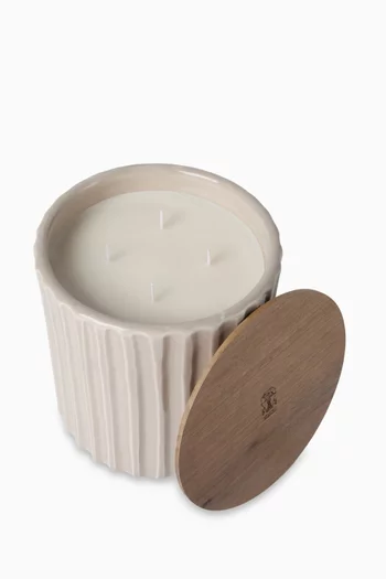 Large Candle & Walnut Wood Lid