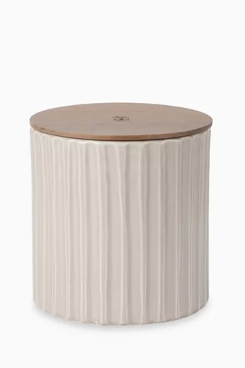 Large Candle & Walnut Wood Lid