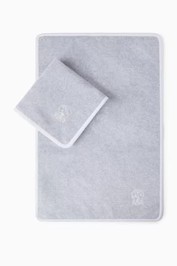 طقم مناشف قماش تيري، قطعتان