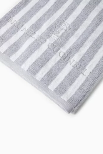 منشفة شاطئ بنقشة مخططة قماش تيري