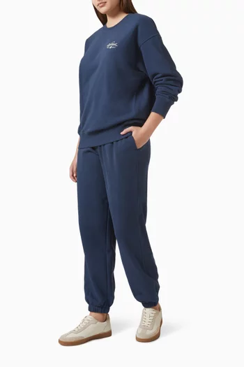 بنطال رياضي برباط تضييق قماش تيري