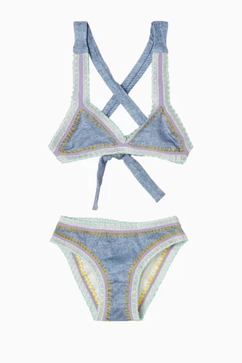 Rainbow Embroidered Bikini