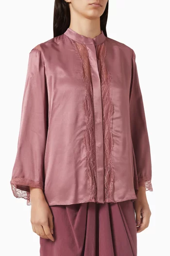 Lace-trim Shirt
